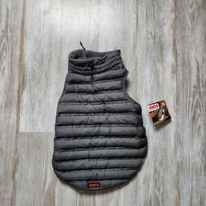 NWT kong Outewear Parachute Puffer Jacket Dog Coat Gray Fleece Lined Sz M